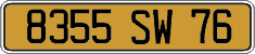French license plate, FNI