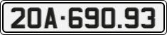 License plate of Vietnam, Cars