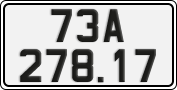 License plate of Vietnam, Cars