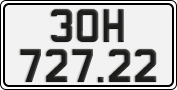 License plate of Vietnam, Cars