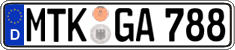 German license plate, Regular plates