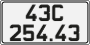 License plate of Vietnam, Cars
