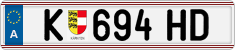 License plate of Austria, Regular plates