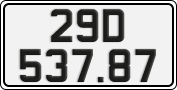 License plate of Vietnam, Cars
