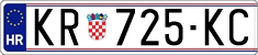 License plate of Croatia, Regular plates
