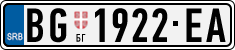 License plate of Serbia, Cars