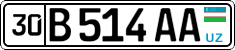 License plate of Uzbekistan, Private owners