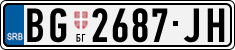 License plate of Serbia, Cars