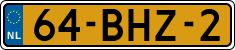 License plate of the Netherlands, Heavy Commercial Vehicles (1994 system)