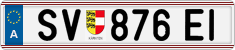 License plate of Austria, Regular plates
