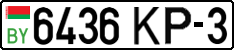 License plate Belarus, Cars (2004)