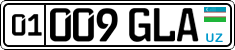 License plate of Uzbekistan, Organizations