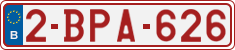 License plate of Belgium, Regular plates (2010)
