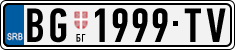 License plate of Serbia, Cars