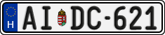 license plates of Hungary, Regular plates (2022)