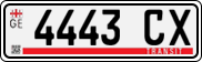 License plate of Georgia, Export transit plates
