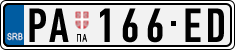 License plate of Serbia, Cars