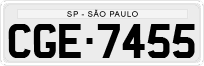 License plate of Brazil, Private owners (1990)