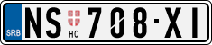 License plate of Serbia, Cars