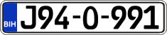 License plate of Bosnia and Herzegovina, Regular plates
