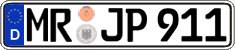 German license plate, Regular plates