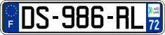 French license plate, SIV (ordinary)
