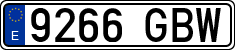 License plates of Spain, Ordinary (2000)