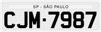 License plate of Brazil, Private owners (1990)