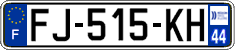 French license plate, SIV (ordinary)
