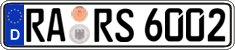 German license plate, Regular plates