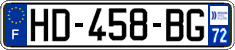 French license plate, SIV (ordinary)