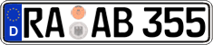 German license plate, Regular plates