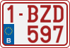 License plate of Belgium, Regular plates (2010)