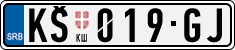 License plate of Serbia, Cars