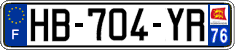 French license plate, SIV (ordinary)