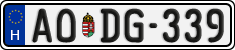 license plates of Hungary, Regular plates (2022)