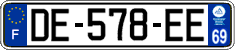 French license plate, SIV (ordinary)