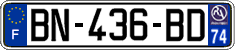 French license plate, SIV (ordinary)