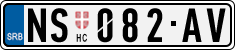 License plate of Serbia, Cars