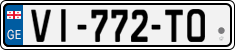 License plate of Georgia, Cars (2014)