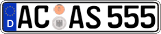 German license plate, Regular plates