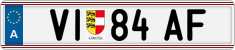 License plate of Austria, Regular plates