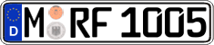 German license plate, Regular plates