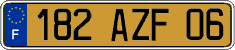 French license plate, FNI