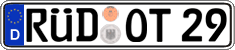 German license plate, Regular plates