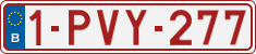 License plate of Belgium, Regular plates (2010)