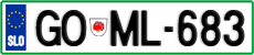 License plate of Slovenia, Cars