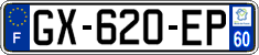 French license plate, SIV (ordinary)