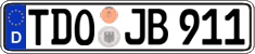 German license plate, Regular plates