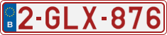 License plate of Belgium, Regular plates (2010)